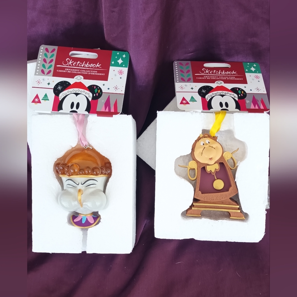 Disney Sketchbook Beauty and the Beast Ornaments